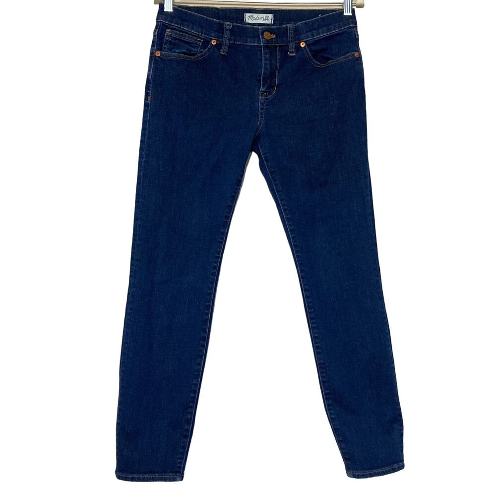 Madewell 8” Low Rise Skinny Skinny Jeans Quincy Wash 29 Dark Indigo Denim E2570